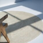 Pure Aura - Off-White Braided Round Rug
