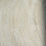 Pure Aura - Off-White Braided Round Rug