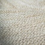 Pure Aura - Off-White Braided Round Rug