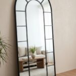 Arvane Black Window Arch Mirror