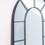 Arvane Black Window Arch Mirror