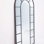 Arvane Black Window Arch Mirror