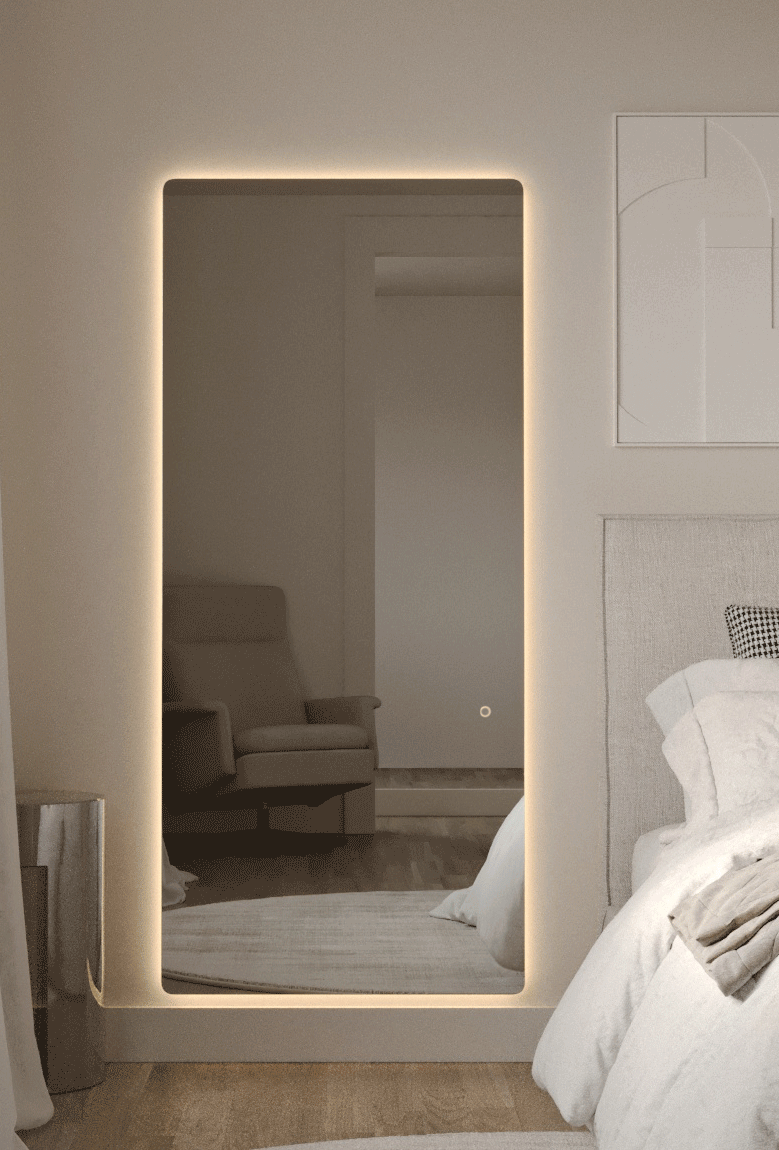 Amara Backlit Frameless Full Length Mirror