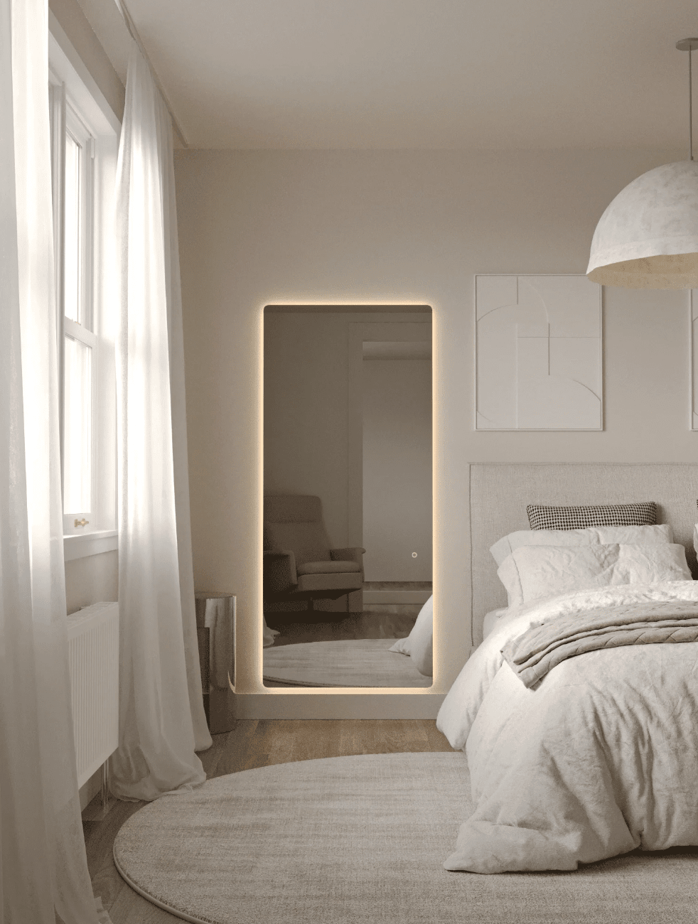 Amara Backlit Frameless Full Length Mirror - Image 3