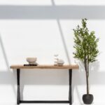 Saelis Wooden X Legs Console