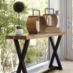 Saelis Wooden X Legs Console