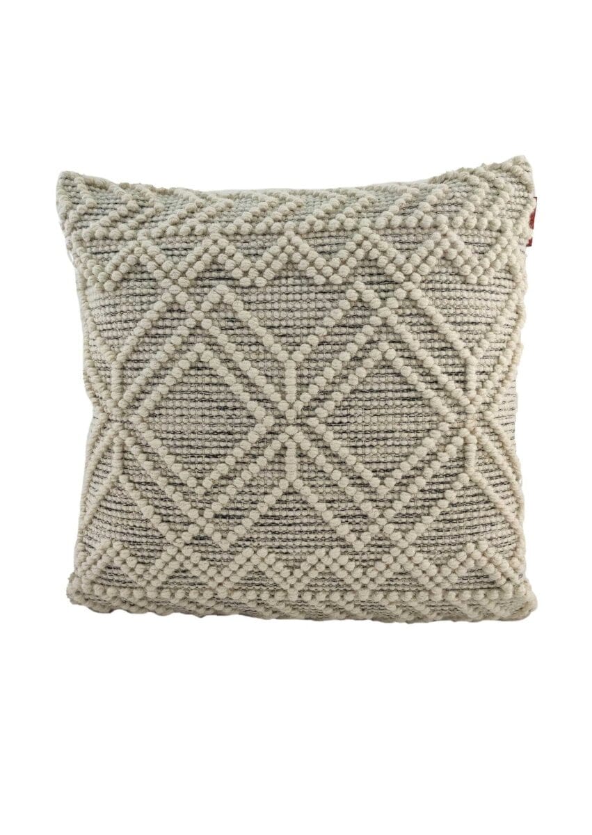 Lozenge Wool & Cotton Cushion With Filler