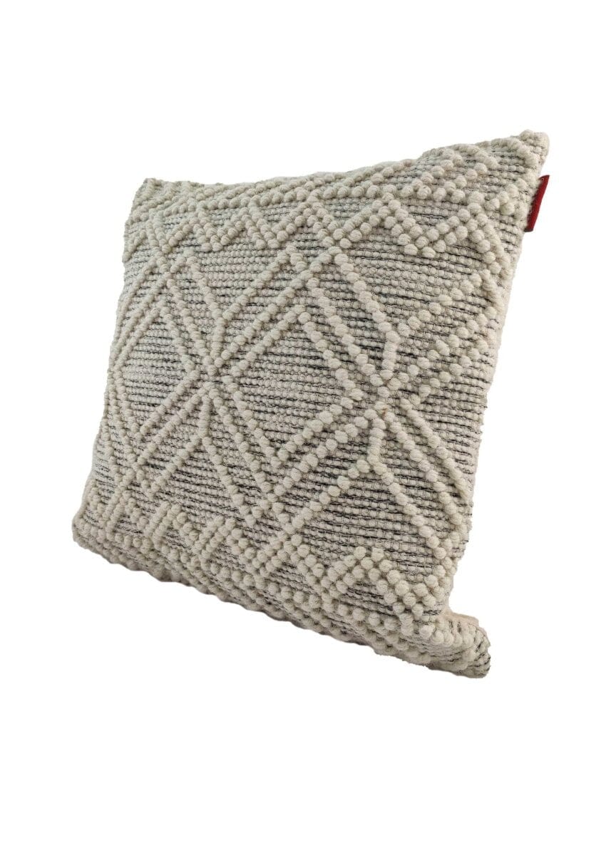 Lozenge Wool & Cotton Cushion With Filler - Image 3