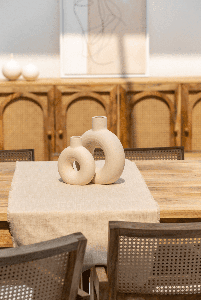 Ceramic Creamy Loop Vase