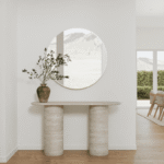 Amelia Silver Round Wall Mirror