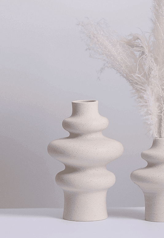 Ceramic Layered Waves Vase - Image 4