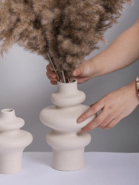 Ceramic Layered Waves Vase - Image 5