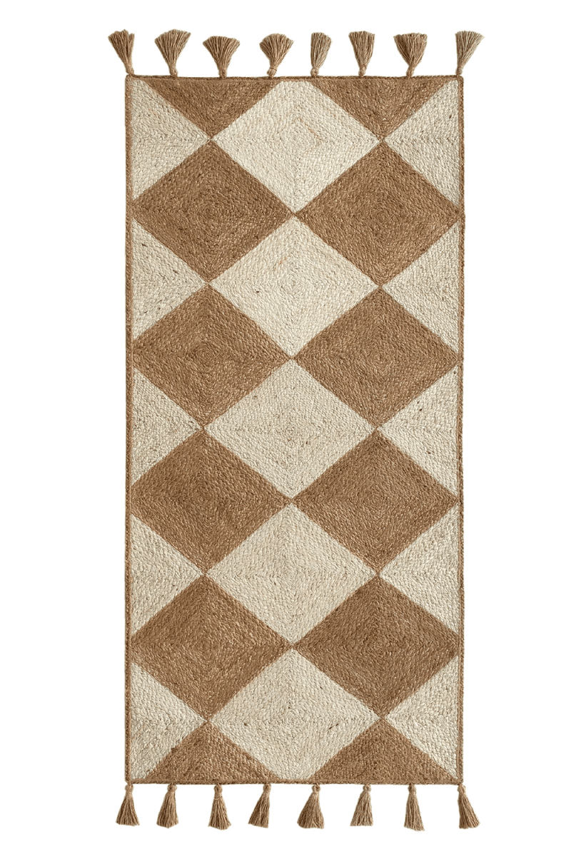 Loft Loom - Runner Jute Off White and Beige Rug (80x200CM)