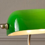 Vintage Bankers Antique Green Table Lamp