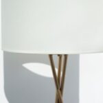Gold Mid Century Tripod Floor Lamp