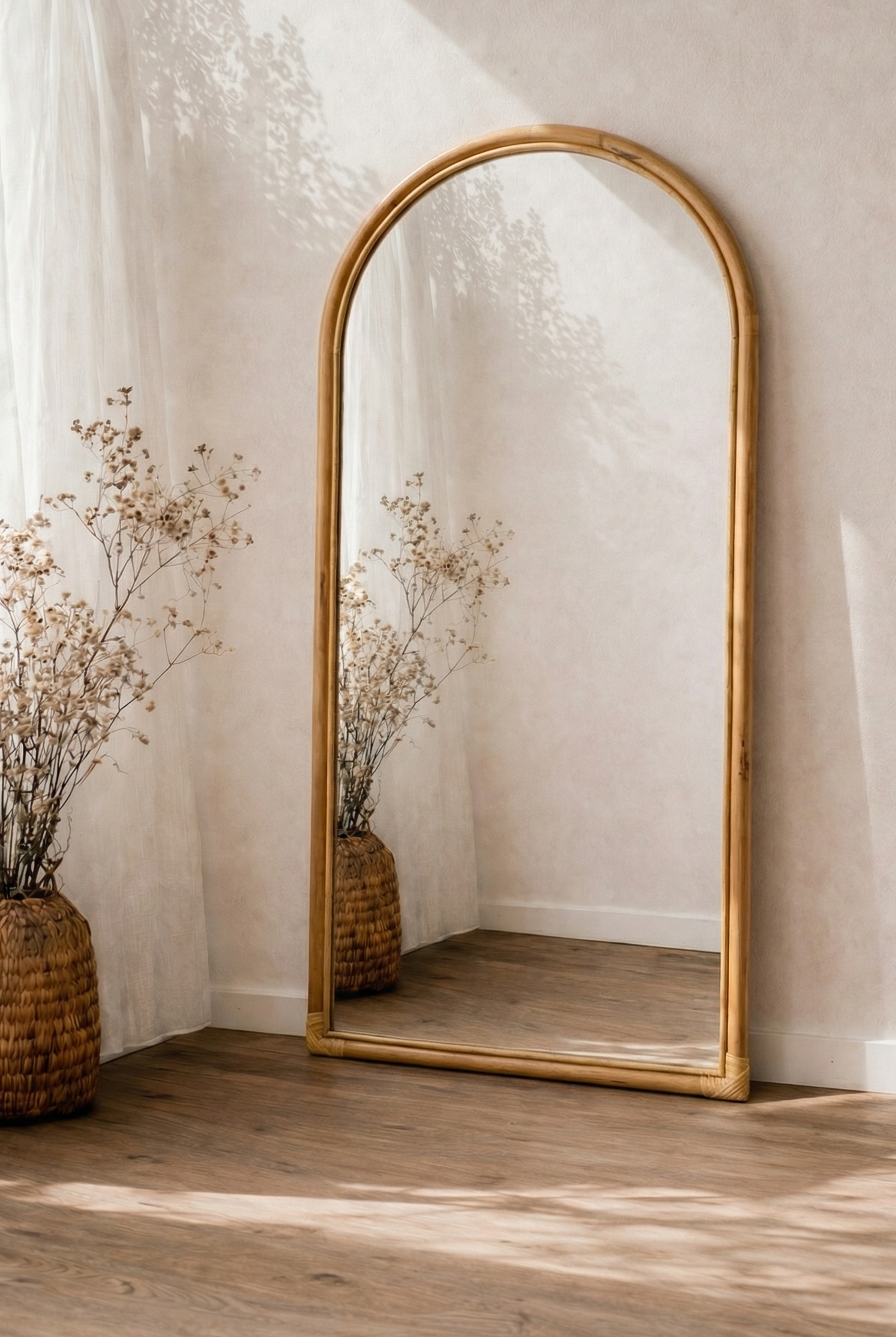 Halisse Bamboo Arch Full Length Mirror (180x80 CM)
