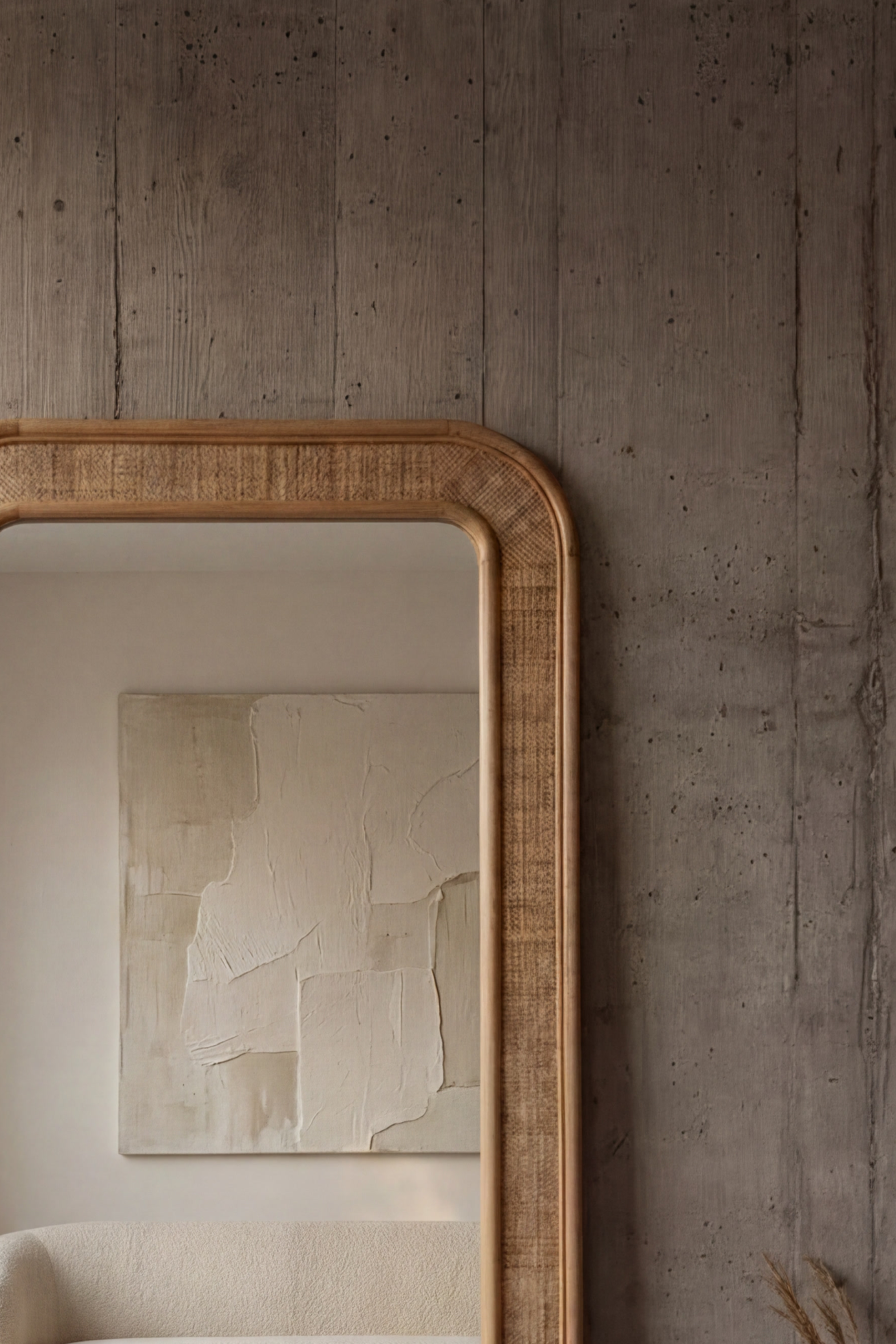 Noelle Rattan Rectangular Full Length Mirror (180x90CM) - Image 2