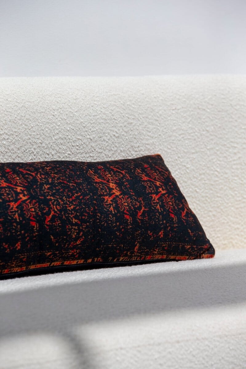 Red & Black Printed Cushion With Filler (30x90 CM) - Image 2