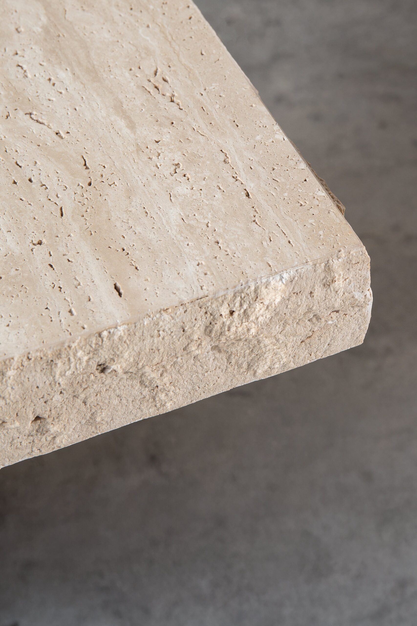 Thalyn Travertine Square Top Side Table - Image 2