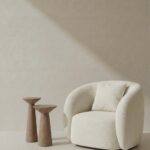 Amanti Off White Boucle Lounge Sofa Chair