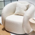 Amanti Off White Boucle Lounge Sofa Chair
