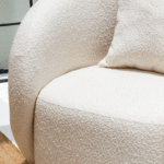 Amanti Off White Boucle Lounge Sofa Chair