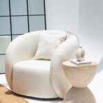 Amanti Off White Boucle Lounge Sofa Chair