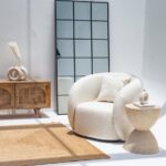 Amanti Off White Boucle Lounge Sofa Chair