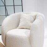 Amanti Off White Boucle Lounge Sofa Chair