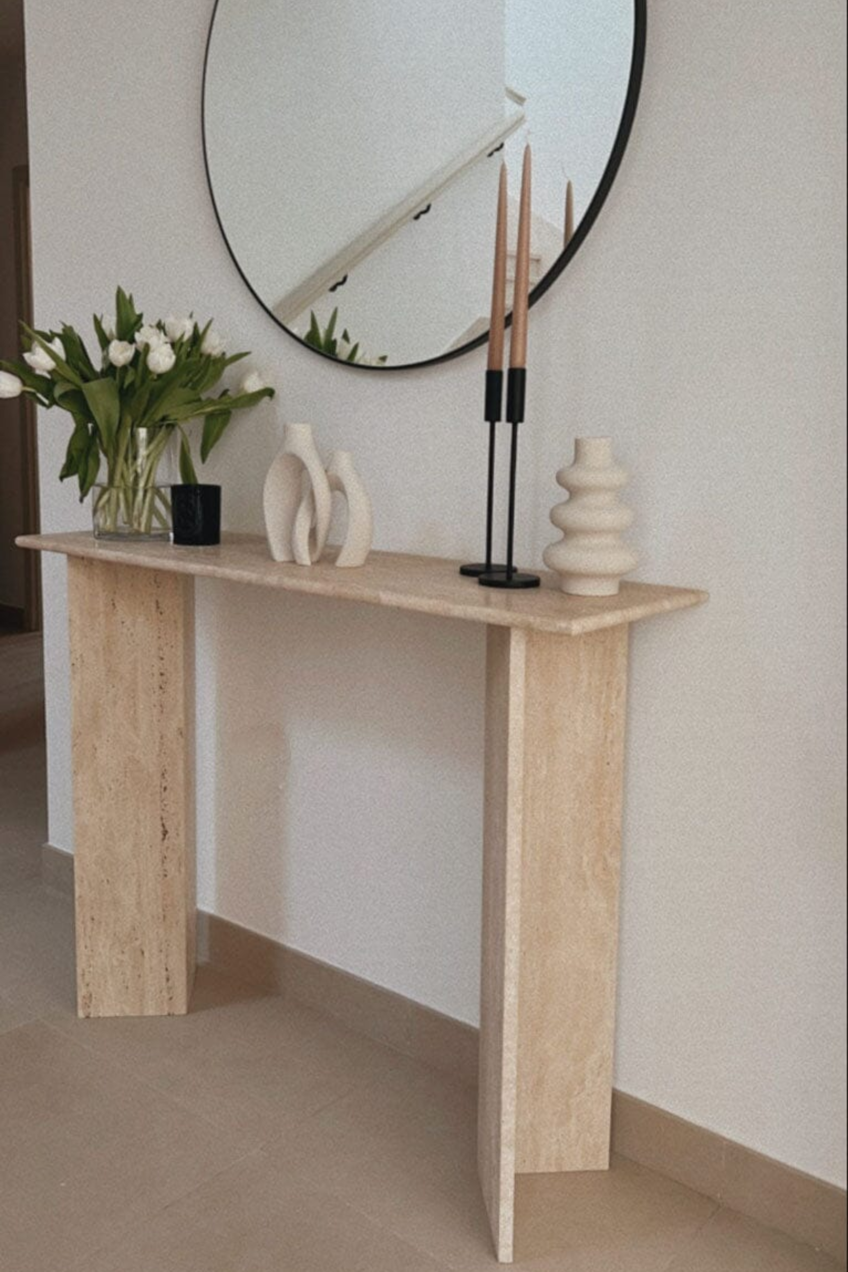 Vanya Travertine Console Table - Image 4