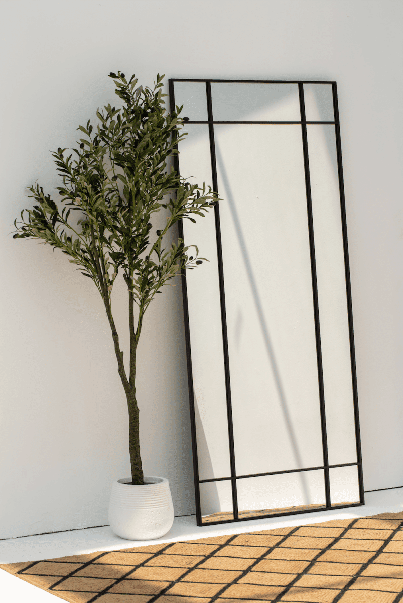 Aurelia Black Window Rectangular Mirror - Image 6