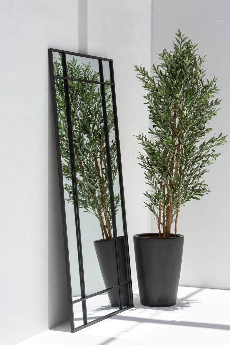 Aurelia Black Window Rectangular Mirror - Image 11