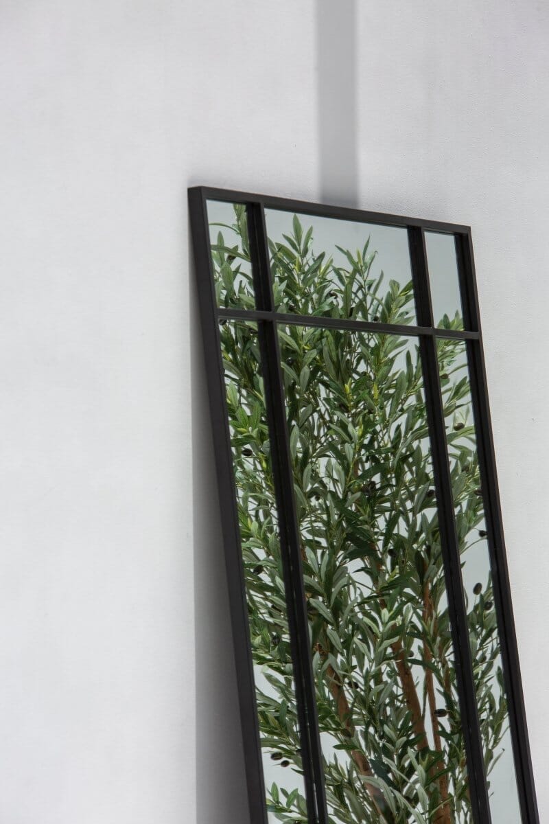 Aurelia Black Window Rectangular Mirror - Image 12