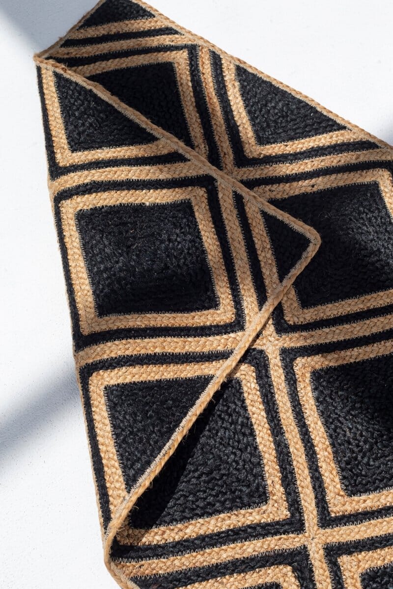 Eclipse Passage - Runner Black & Natural Braided Jute Rug (80x200 CM) - Image 2