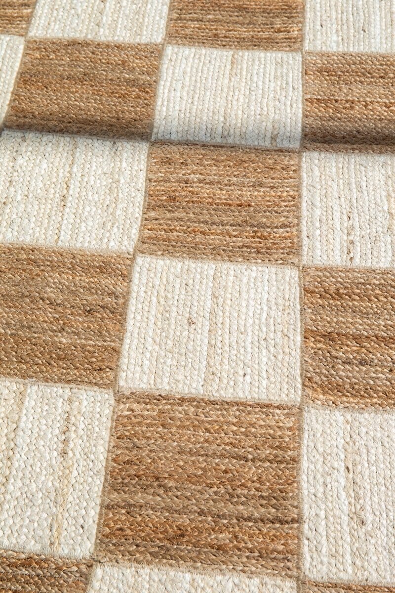 Checkered Naturale - Bleached Jute Rug - Image 2