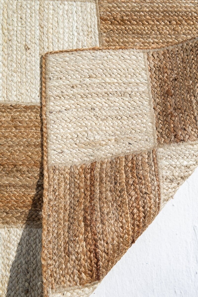 Checkered Naturale - Bleached Jute Rug - Image 4