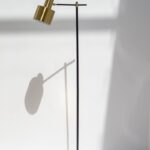 Vintage Standing Black & Gold Floor Lamp (160CM)