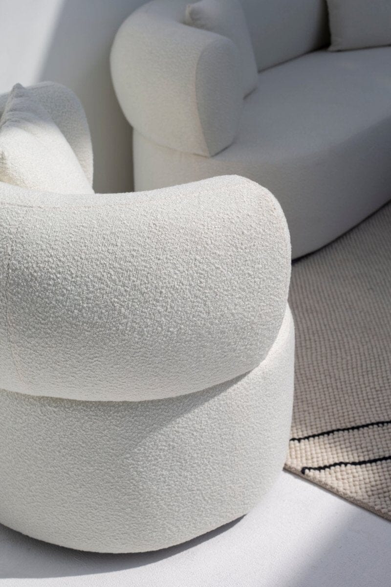 Odelia Off White Sofa Arm Chair - Image 4