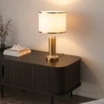 Gold Classic Oval Fabric Table Lamp