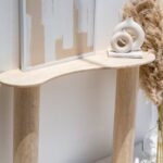 Nola Travertine Irregular Top Console