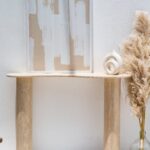 Nola Travertine Irregular Top Console