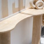 Nola Travertine Irregular Top Console