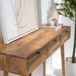 Rattan 3-Drawers Console