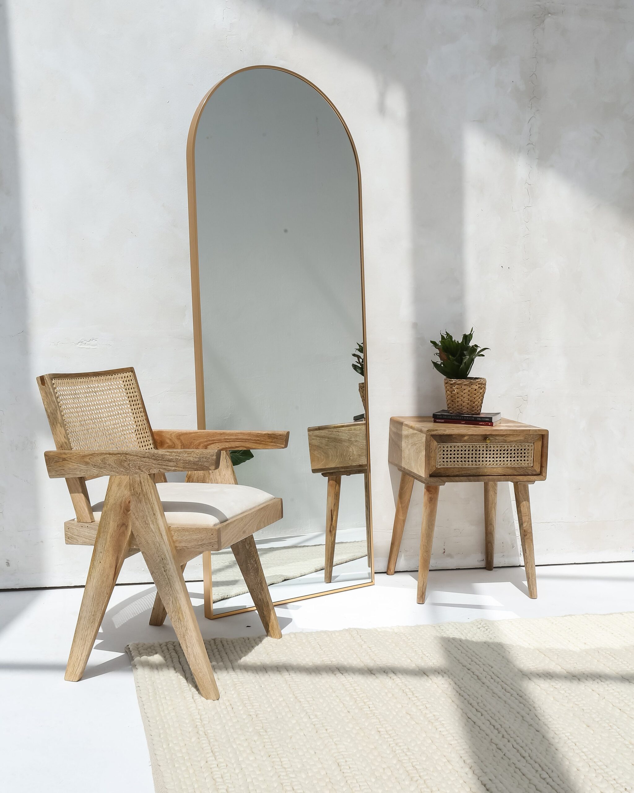 Taelis Rattan Drawer Side Table - Image 3