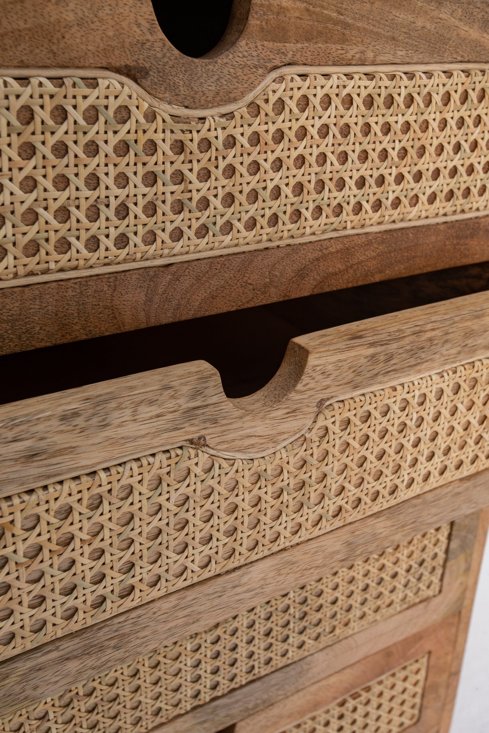 Rattan 4-Drawer Side Table - Image 2