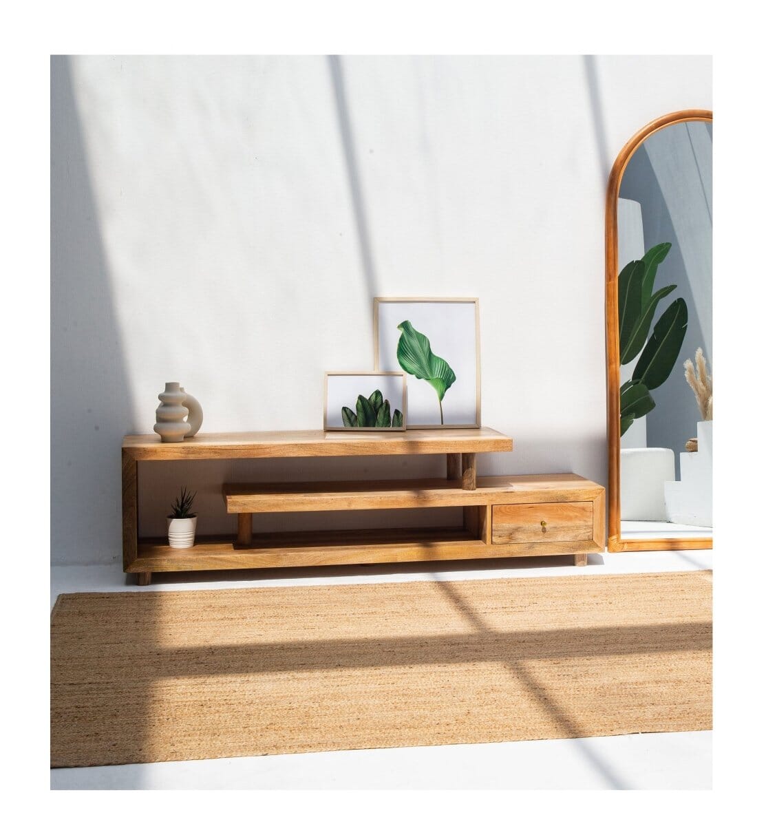 Jordin 3 Shelves Wooden TV Unit - Image 8