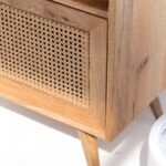 Vesira Rattan Mango Wood Bookcase/Shelves