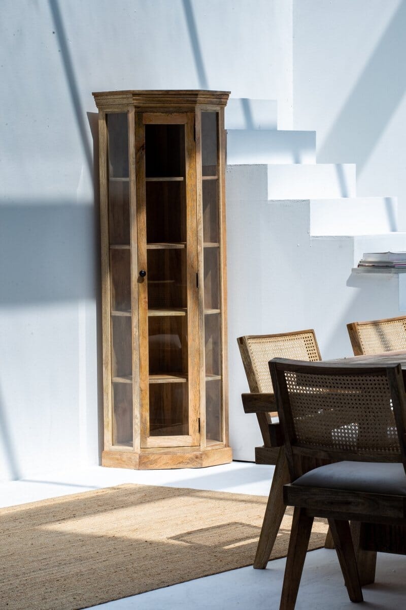 Corner Wooden Display Cabinet - Image 5