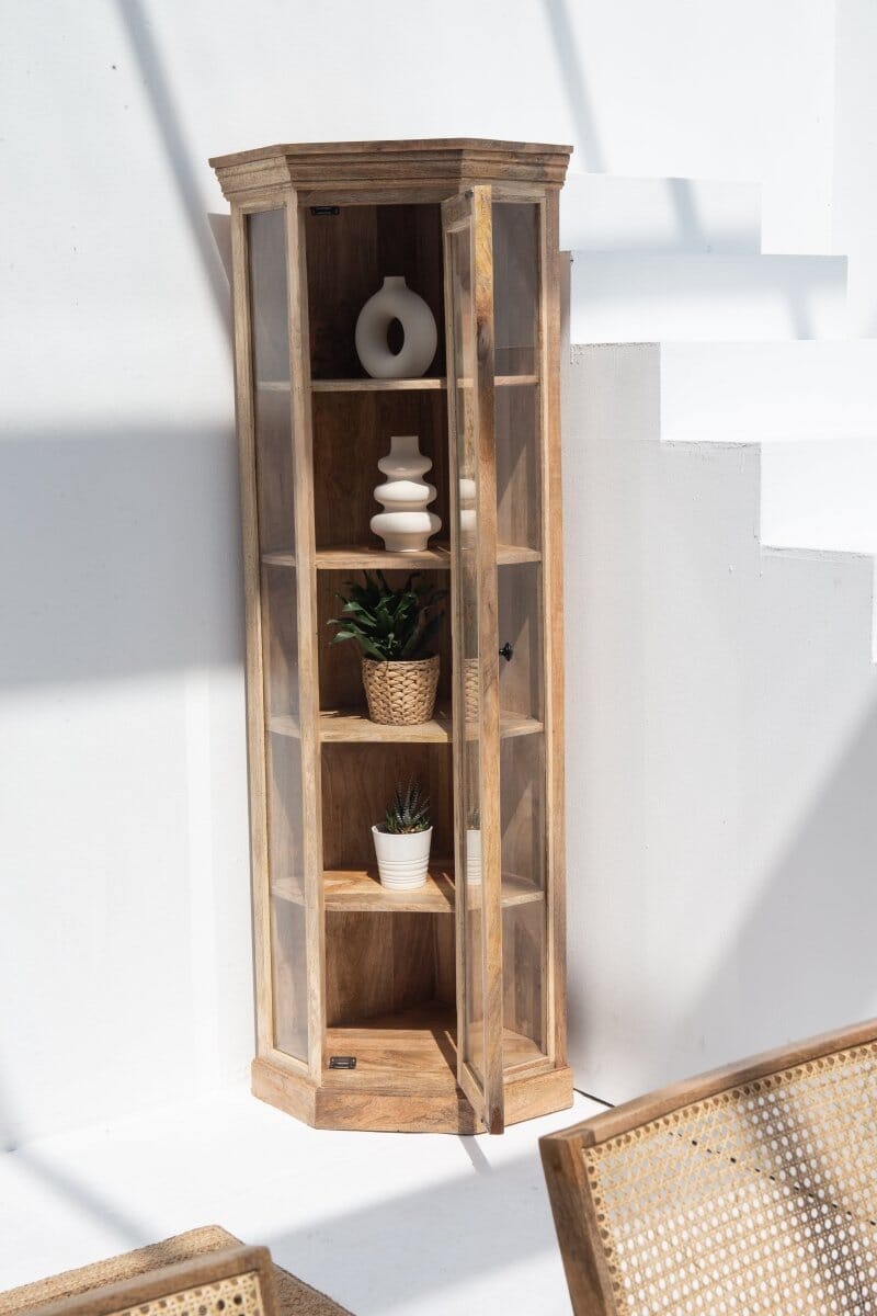 Corner Wooden Display Cabinet - Image 6