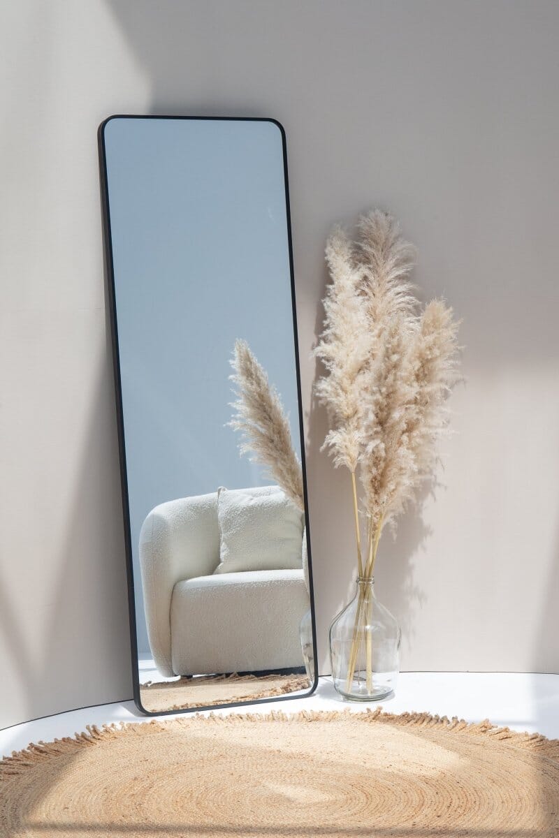 Ziva Black Rectangular Mirror - Image 3